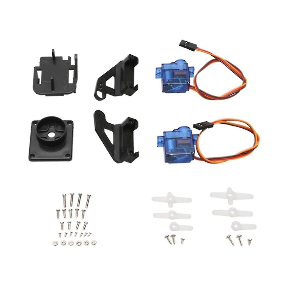 1set Dual Axle Servo Gimbal Anti-vibration Camera Platform Mount Ptz Pan/tilt With 2pcs 9g Servo Fo