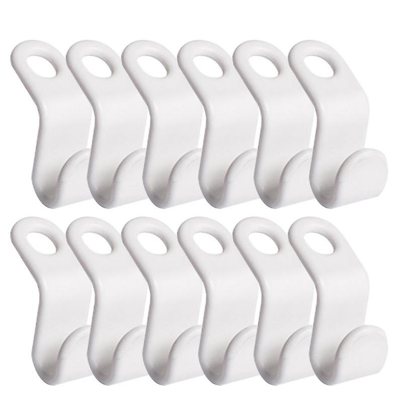 12Pcs Mini Clothes Hanger Connector Cascading Hook Wardrobe Closet Organizer