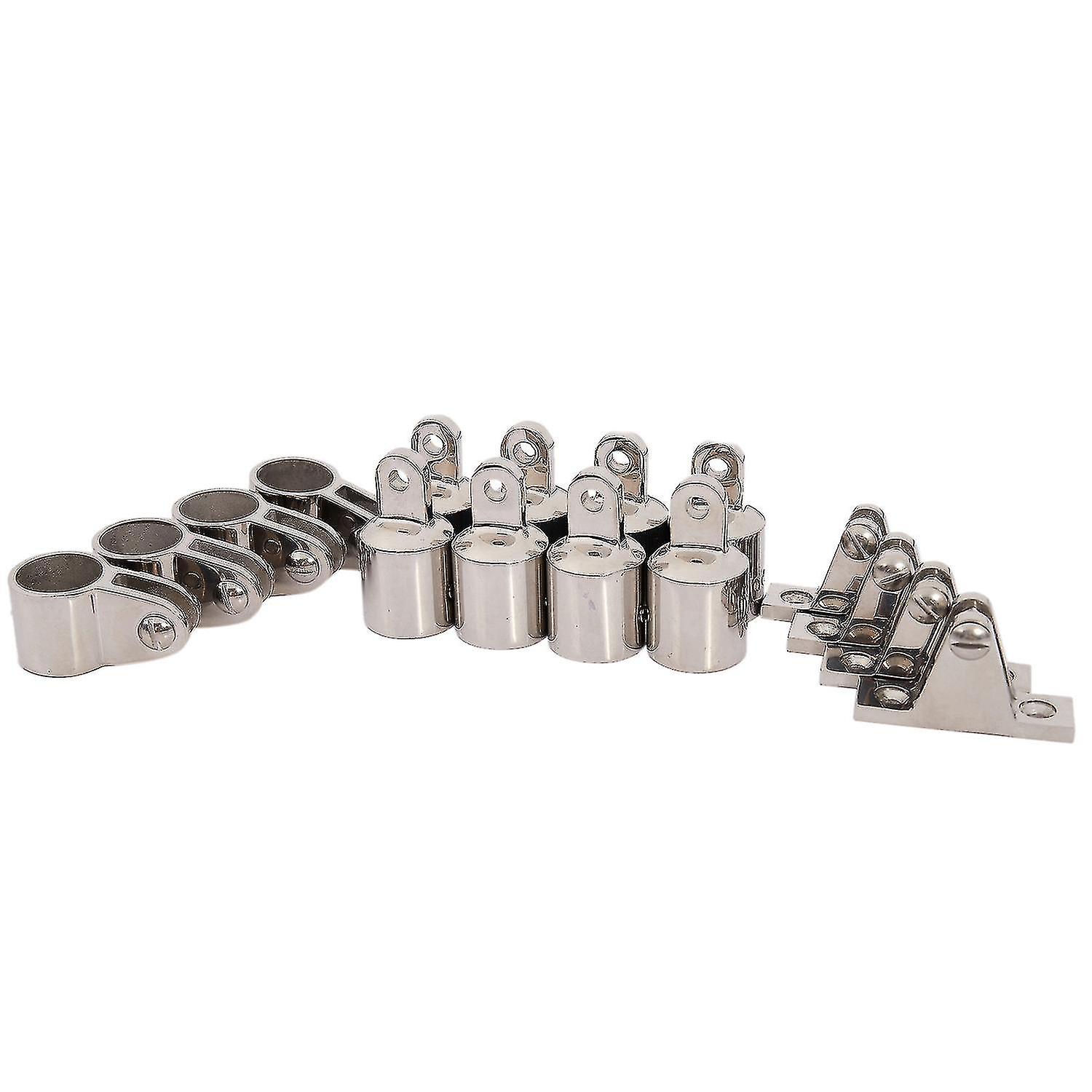 4 Bow 1 Inch Bimini Top Boat Set di raccordi in acciaio inossidabile - 16 pezzi Ss316 1 pollice (25mm)