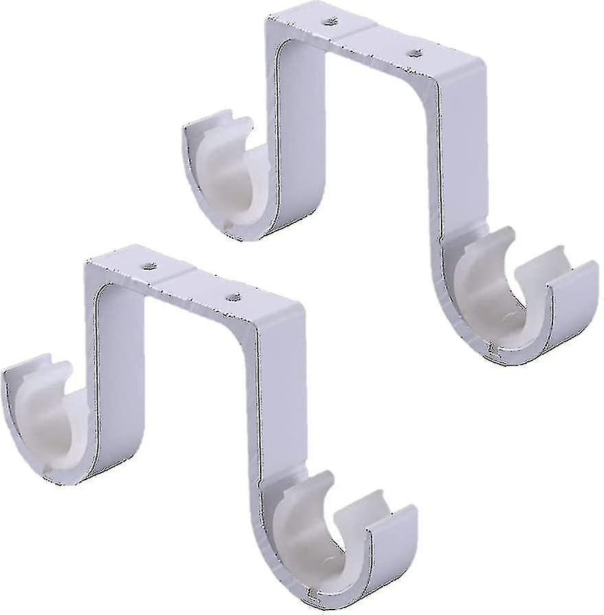2 Ceiling Bracket White Bracket Double Curtain Rod Bracket Aluminum Curtain Rod Bracket