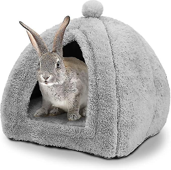 Large Rabbit Cave Bed Bunny Warm Tent House Small Animal Triangle Hideout For Rabbit Bunny Guinea Pi