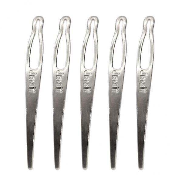 5x5pcs Interlocking Needle Tools For Interlock Starting Maintaining Silver
