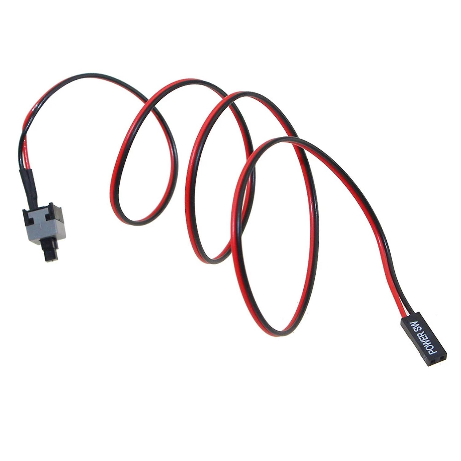 10 x Universal Power Line Motherboard Reset On/Off Button Replacement Switch Cable for Desktop PC