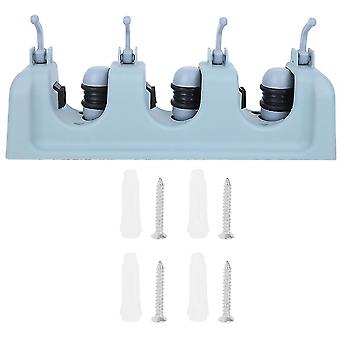 A parete Mop scopa porta appendiabiti per garage rack per l'organizzazione del giardino della cucina domestica (3 ganci per teppi 4)