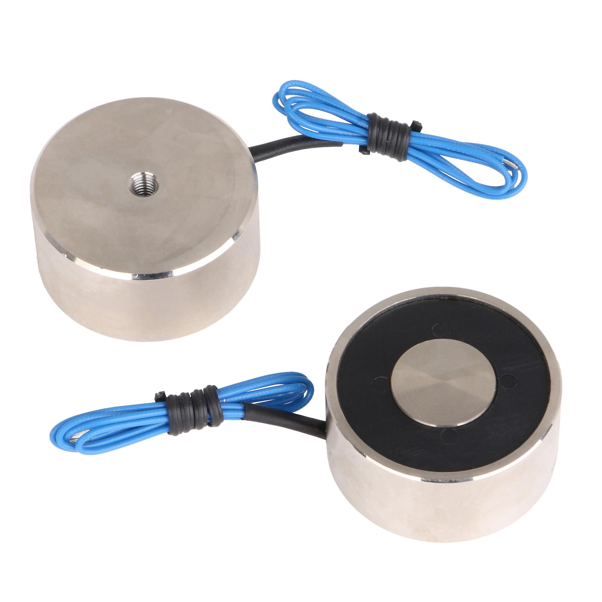 2 件螺线管电磁磁铁盘固定直流 12V 25kg 直径 1.38 英寸