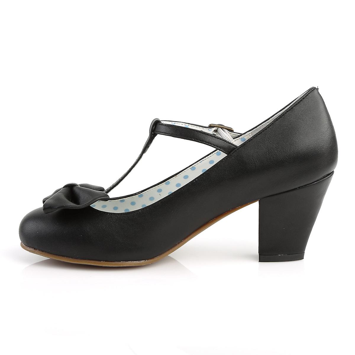 Pinup Couture Wiggle-32 in Beige Vegan Leather - Pleaser Shoes