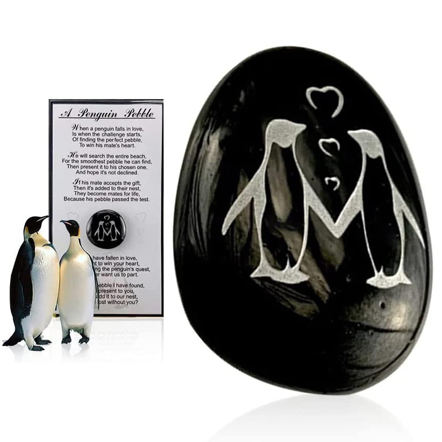 Mini Penguin Stone - Engravable Memory Gift for Home and Office Decor