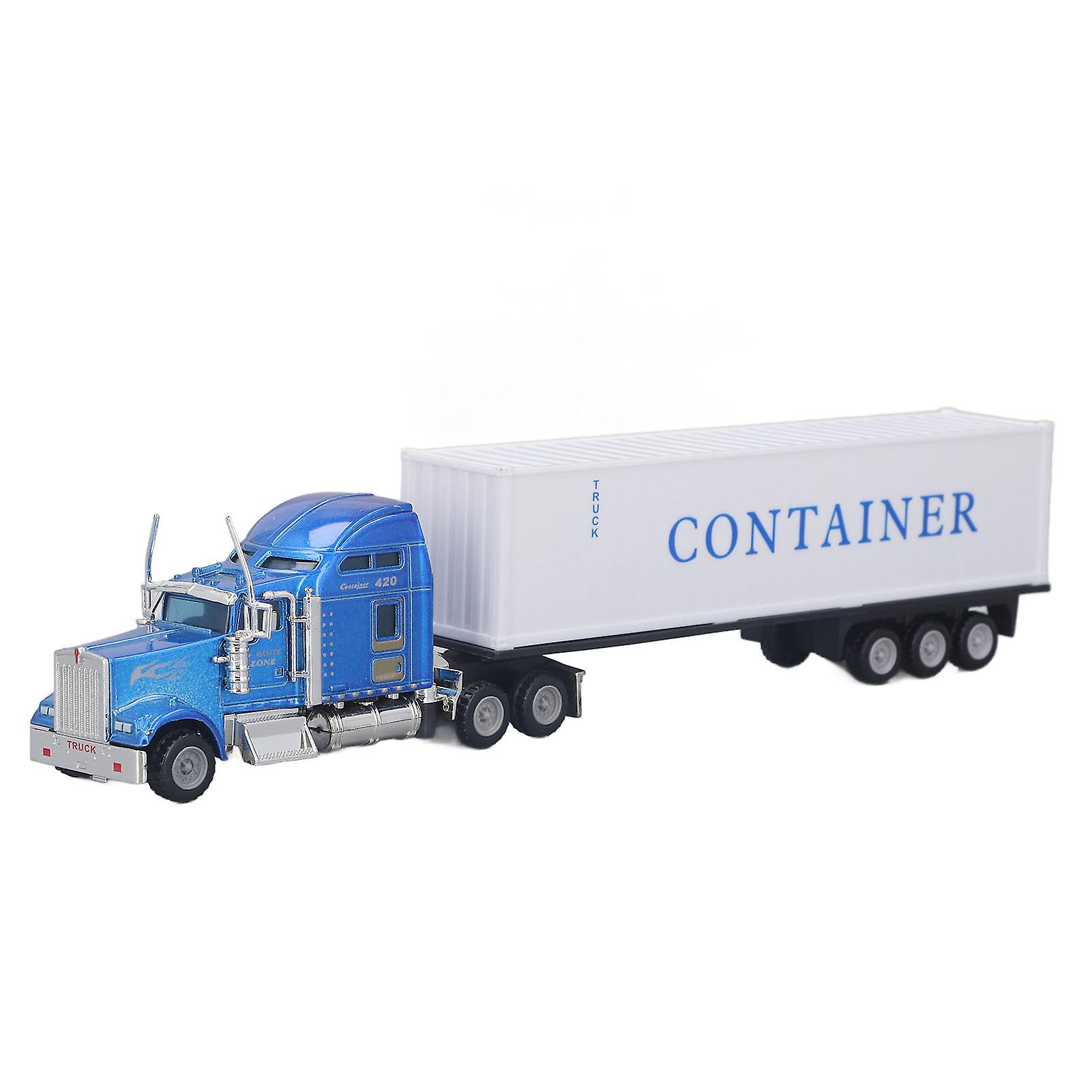 Exquisite and vivid model pull back alloy container truck for kids home and outdoor