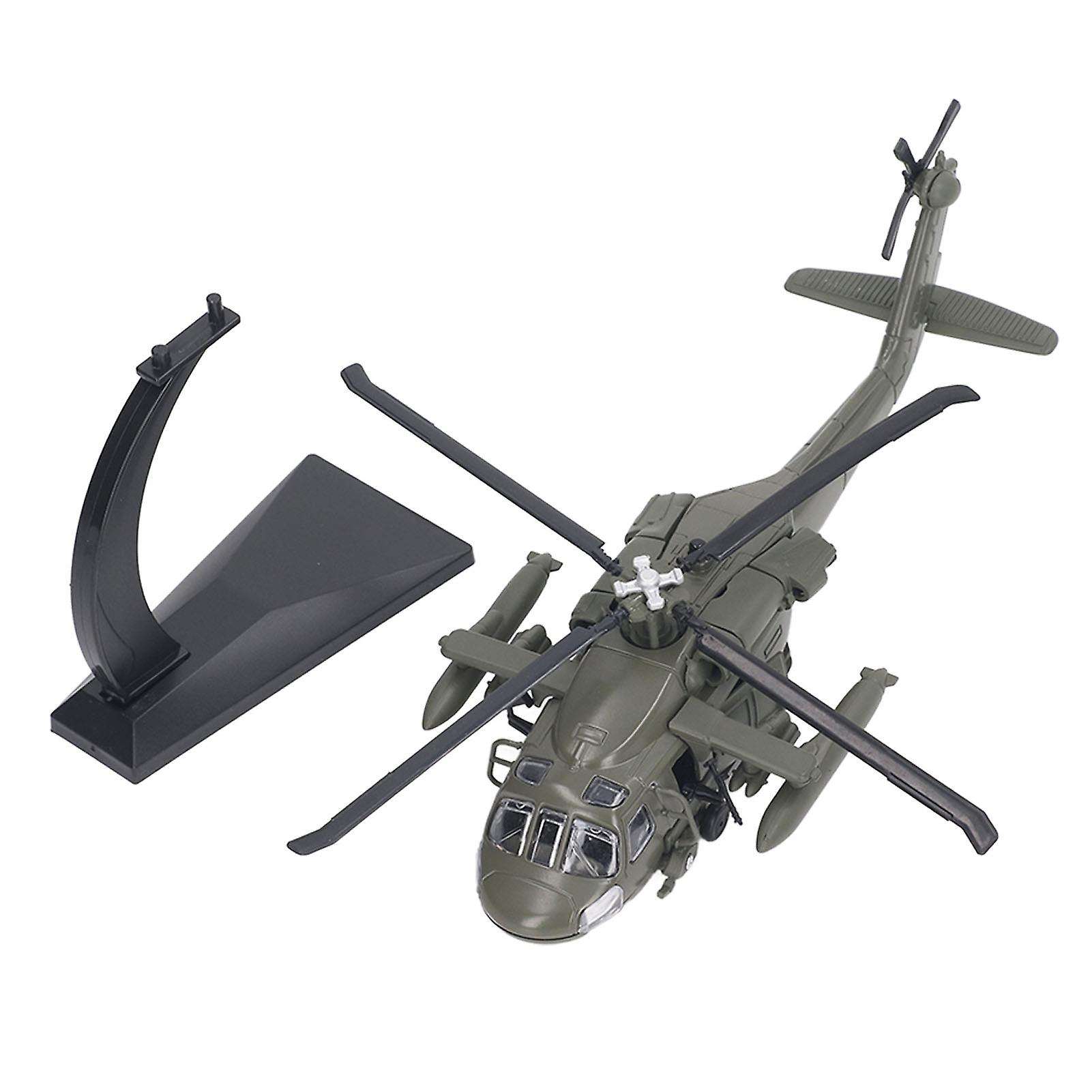 Armed Alloy Diecast Attack Helicopter Model Toy with Sound and Light for Kids Home Decoration Type 2