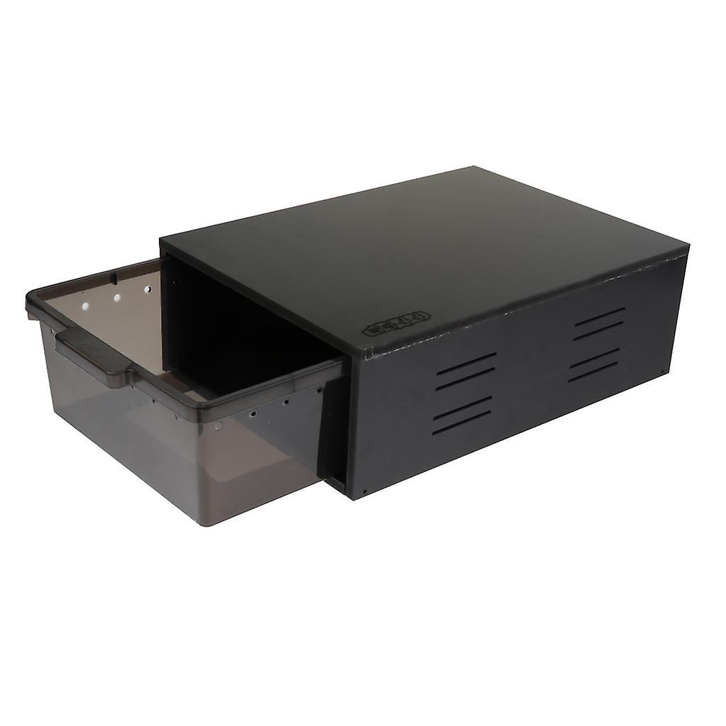 Reptile Box Case for Snake Turtle Breeding Feeding Hatching Container Black