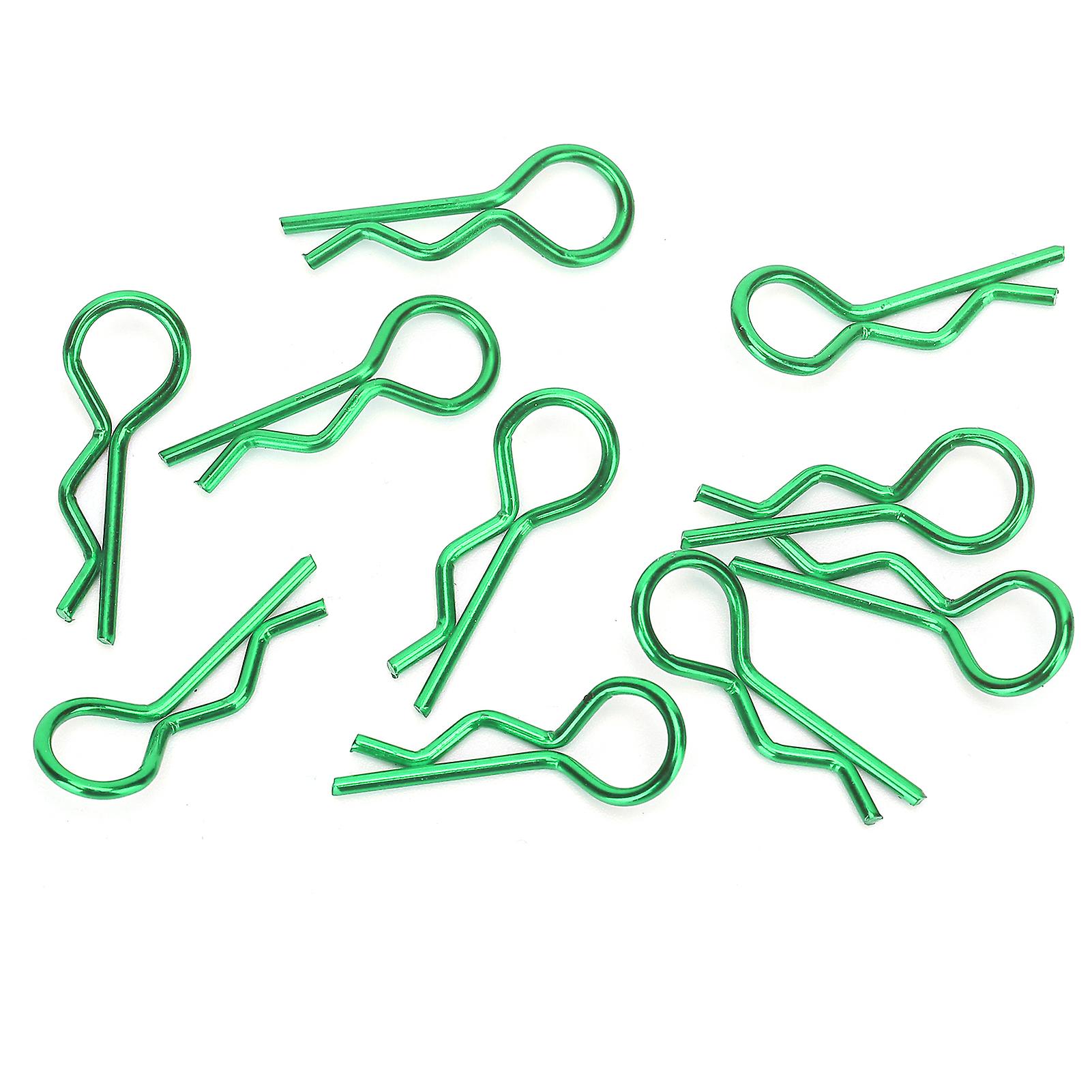 10Pcs RC Car Shell Clip RShape Metal Body Clips Pins for 1/5 1/6 1/8 1/10 RC Car(Vert ) Vert