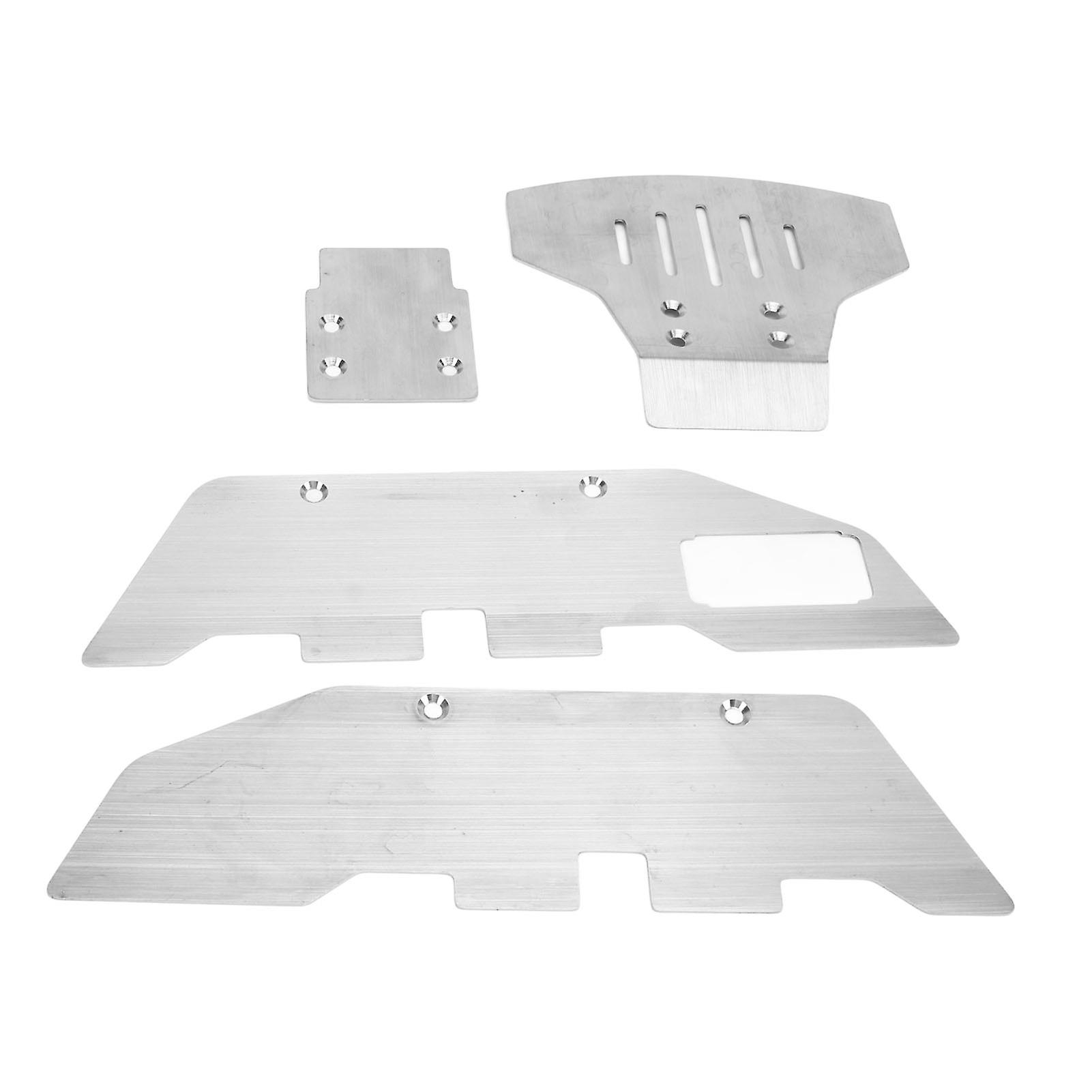 Front and Rear Chassis Armor Protector Stainless Steel Chassis Armor for Traxxas Slash 2WD 1/10 RC Car Upgrade Parts