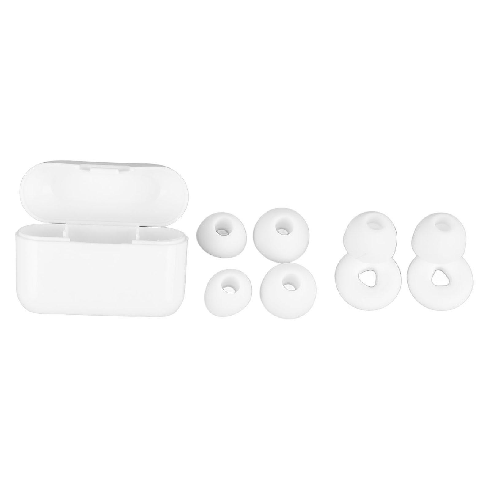 3 Pairs Noise Cancelling Silicone Ear Plugs Reusable Noise Reduction Waterproof Earplugs for Sleeping Swimming Ring Shape White