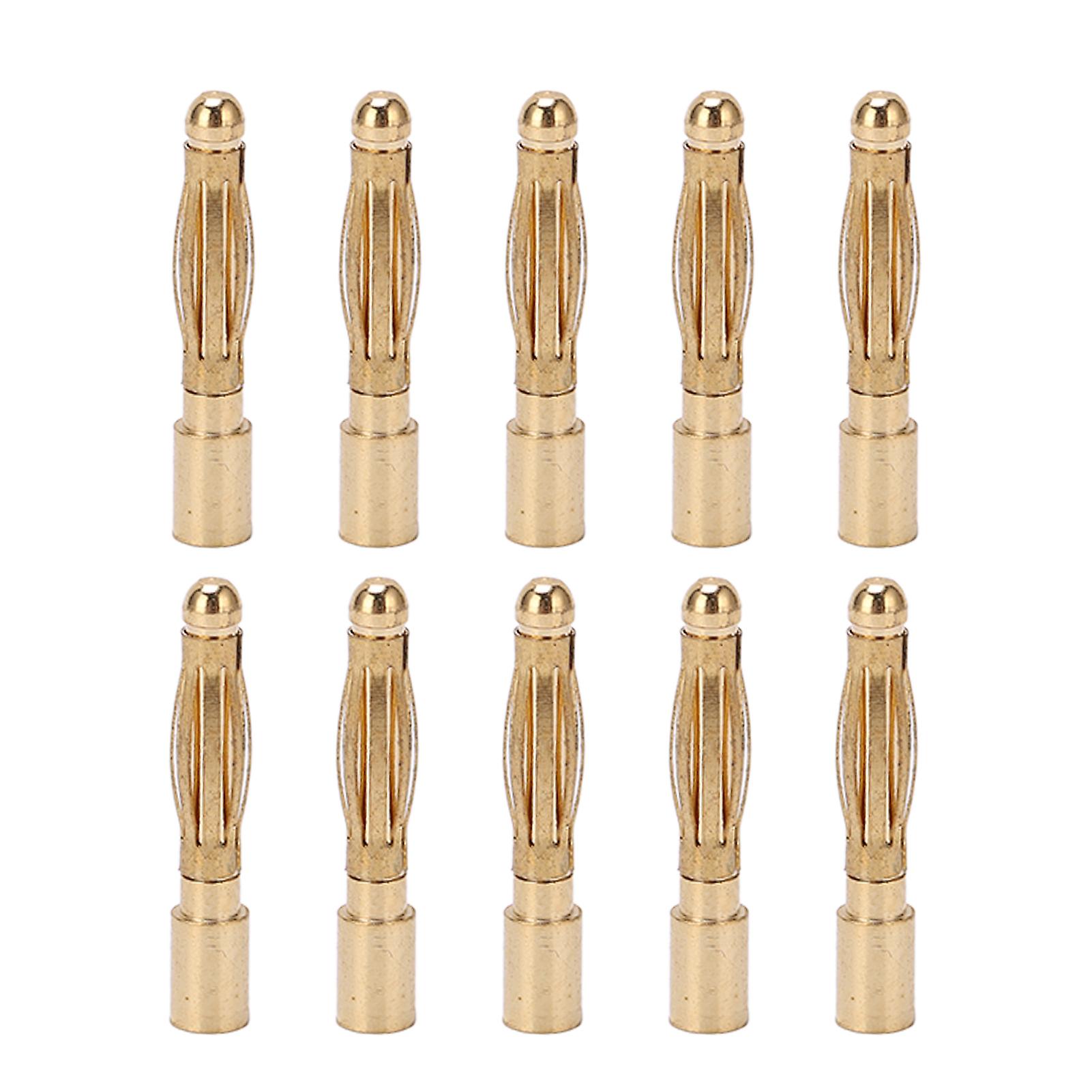 2.0mm Bullet Banana Connectors Pure Copper Nickel Plated Bullet Banana Connectors for Line Plug in