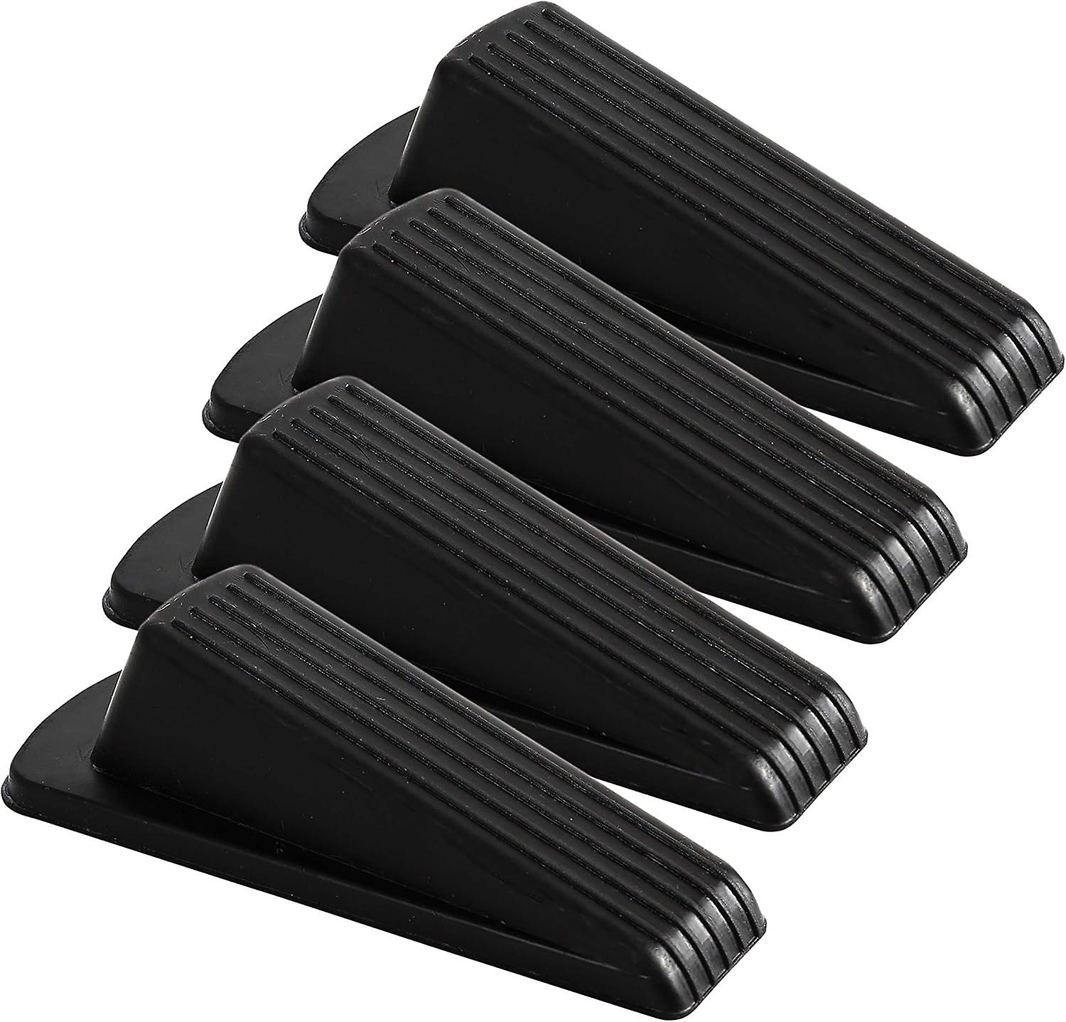 4 Piece Black Rubber Door Block