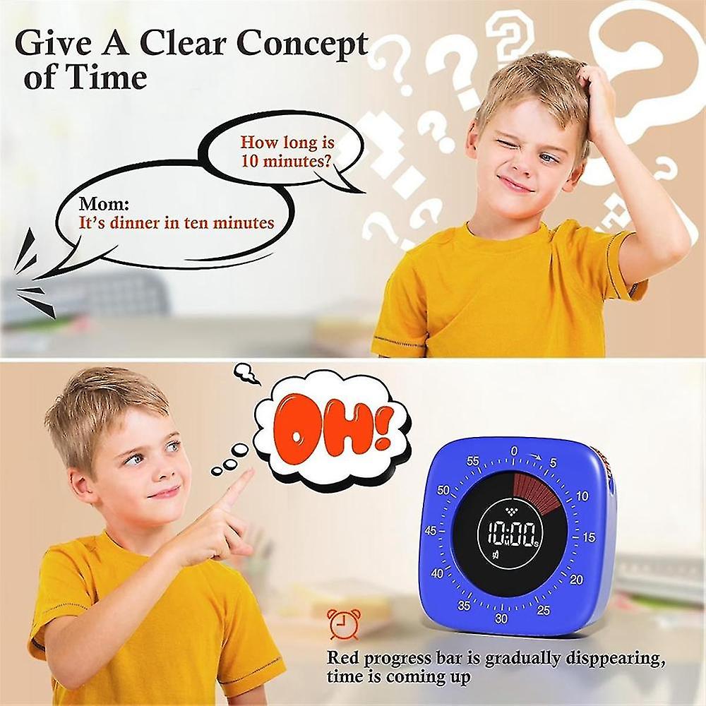 Digital Timer For Kids,60 Minute Rechargeable Countdown For Children ...