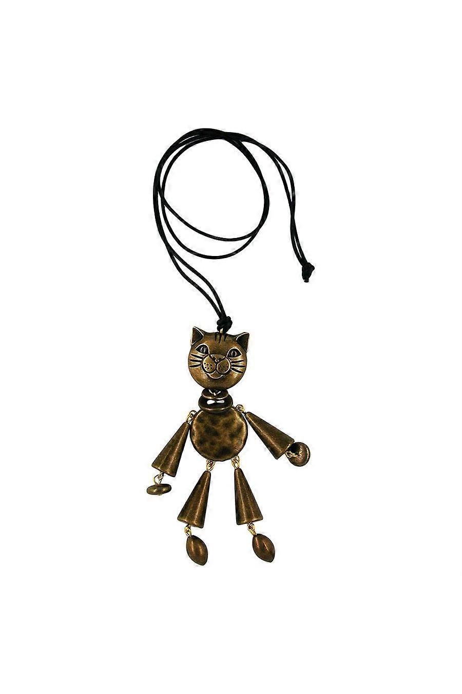 Necklace Cat Vintage Brass 90cm - Gl00254