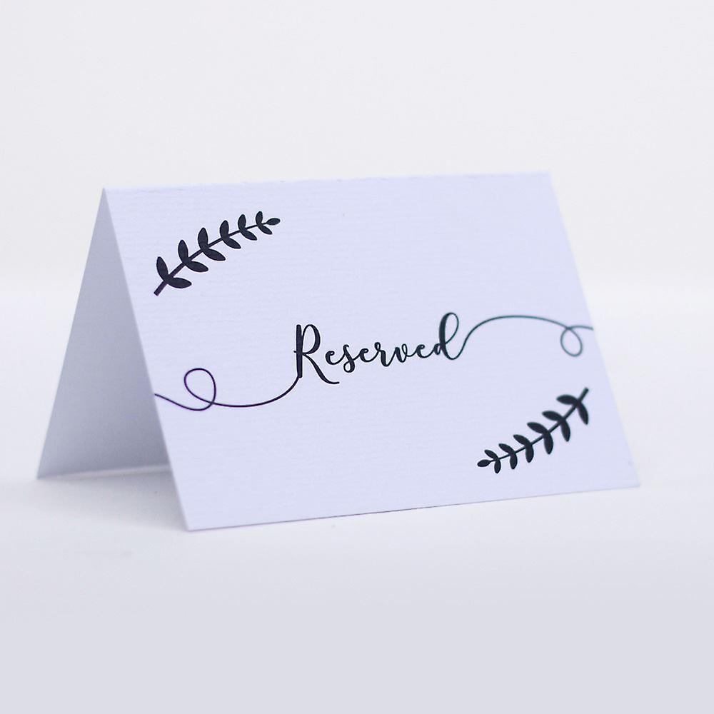 Wreath Leaf Reserved Only Cards Set of 4 Wedding Party Events