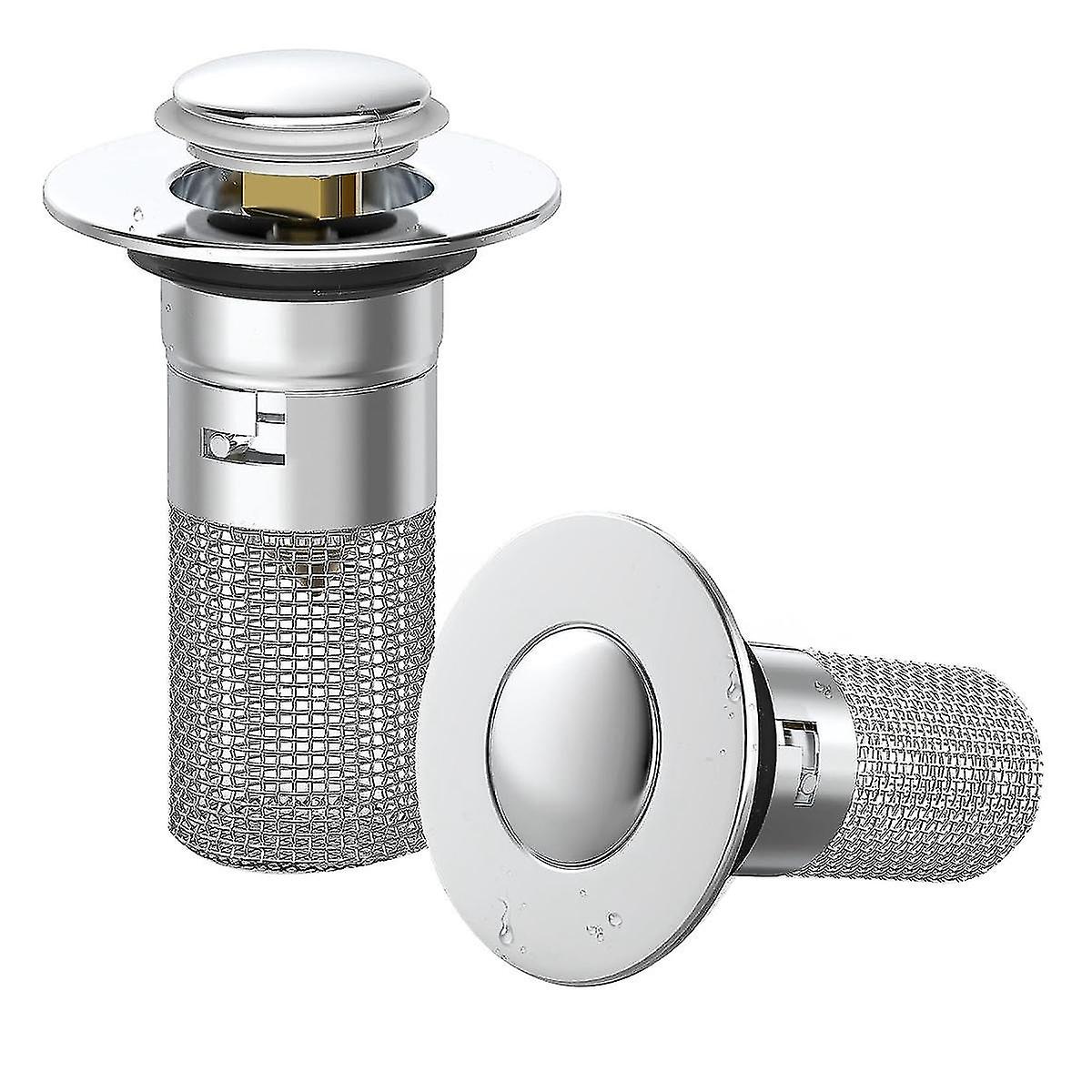 Korek do zlewu łazienkowego, sitko odpływowe do zlewu umywalkowego z wyjmowanym koszem filtra, łapacz włosów, wanna zapobiegająca zatykaniu-C10