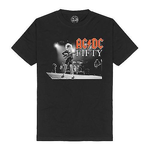 AC/DC Unisex Adult On Stage Fifty Back Print T-Shirt