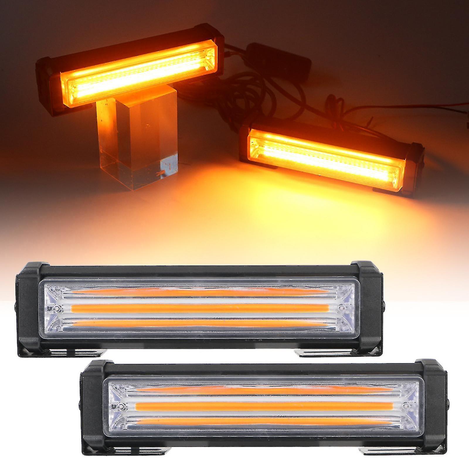2x16cm LED Cob Warnleuchte, Stroboskoplicht, Warnleuchte Blinklicht mit, Blitzmodul Notlicht, Warnblinklicht für Notfall, R