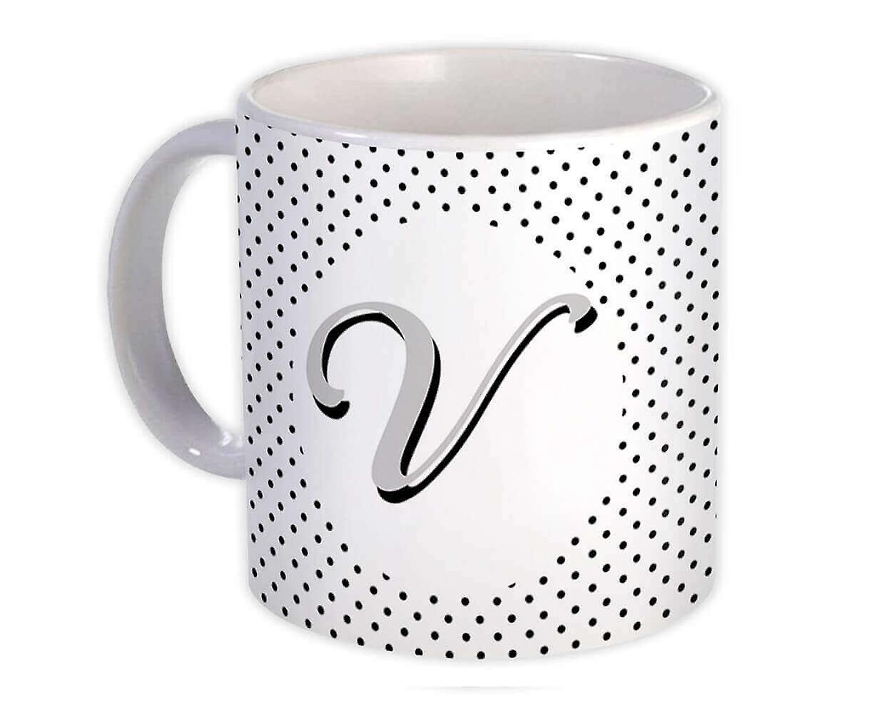 Hediye Kupa: Monogram Harf V Alfabesi