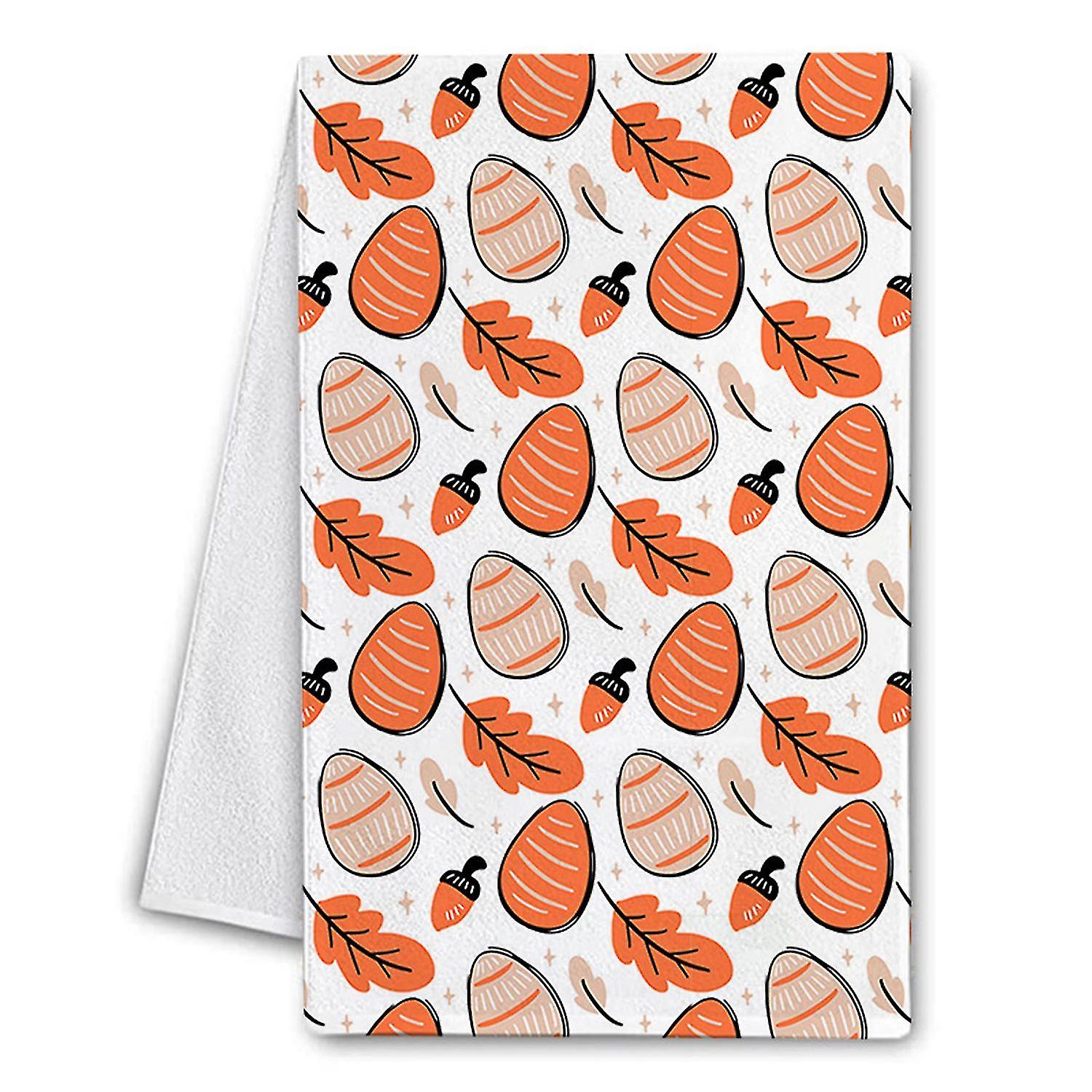 Kitchen Towel Soft Water Absorption Microfiber Easter Rabbit Pattern Dish Cleaning Cloth Daily Use