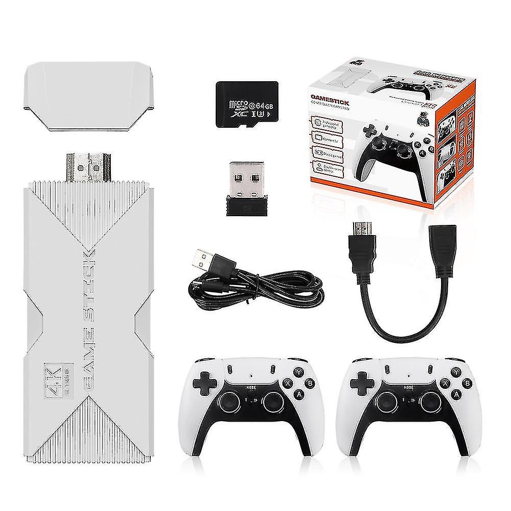 Hd 4k Retro Game Console, 2.4g Wireless Retro Game Console Double Game Console Plug Play Game Consol