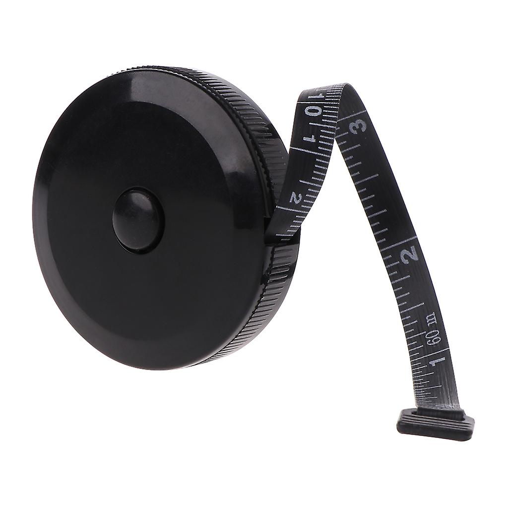 Black Soft Tape Measuring Range 1.5m Body Tailor Tape Ruler Retractable