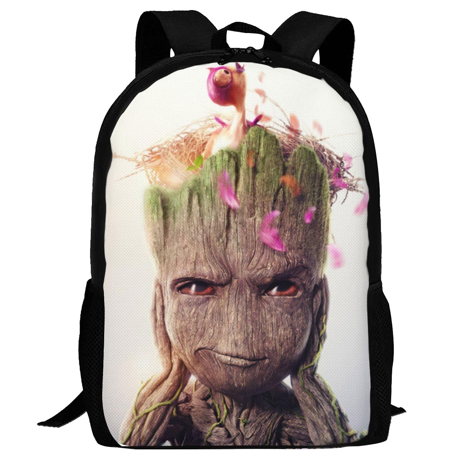 أنا Groot على ظهره ، حقيبة ظهر كمبيوتر محمول خفيفة الوزن عارضة Daypackحقيبة سفر متعددة الوظائف