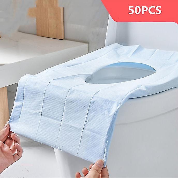 50pcs לא ארוג כרית מושב אסלה חד פעמי נייר מעובה נסיעות חיוניות כיסוי טואלט אימהי עמיד למים נייר טואלט נייד מושב
