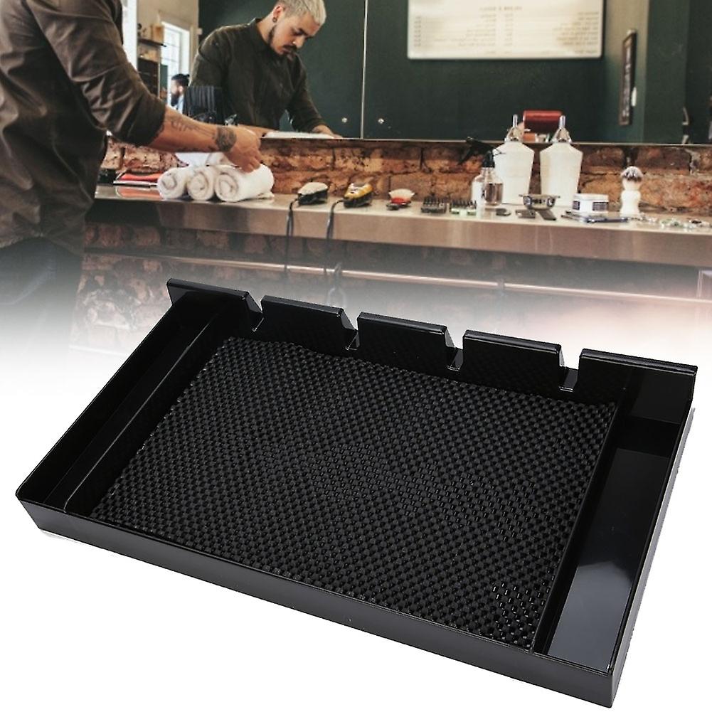 Electric Hair Clipper Scissors Comb Storage Box Display Stand Non-slip Mat Hairdressing Tool