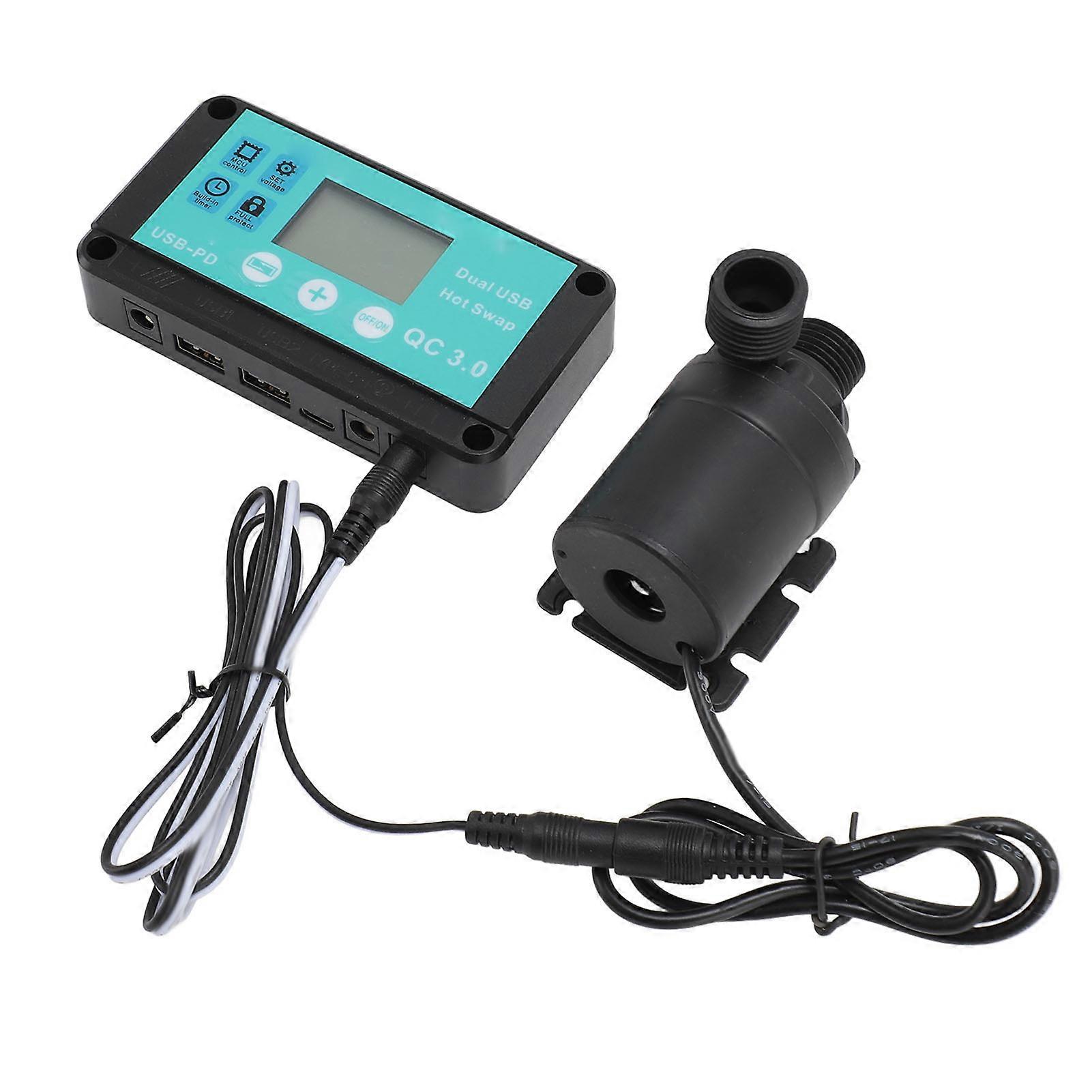 Solar Water Pump Kit 800L/H Adjustable Flow 100-240V US Plug