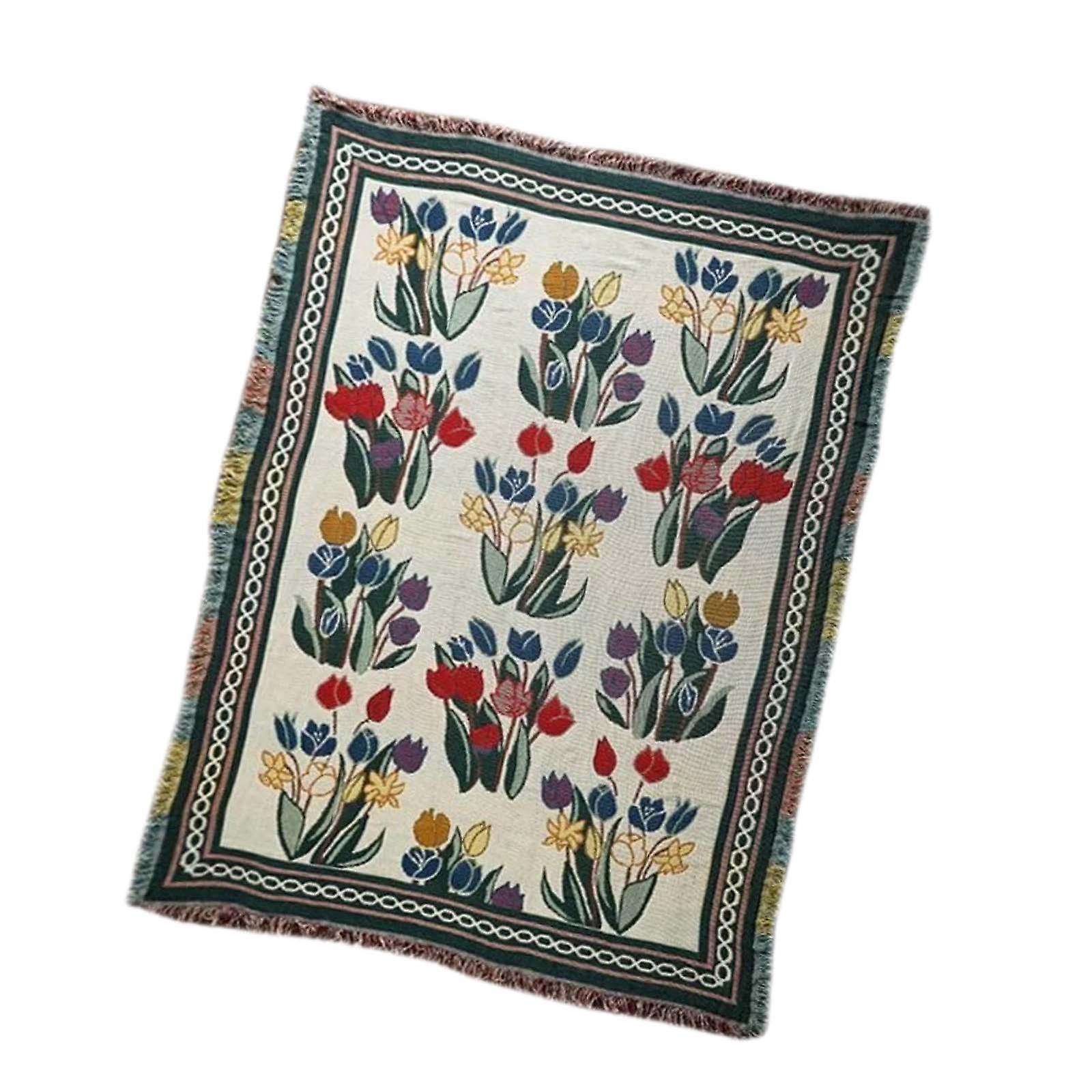 Throw Blanket Bed Blanket Portable Beach Blanket for Home Lounging Couch Bed