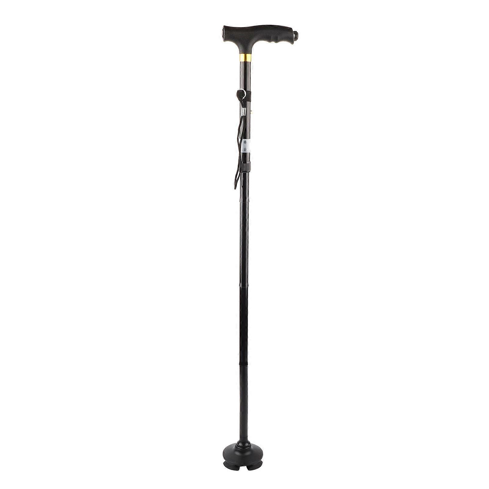 Aluminum Alloy Walking Cane Climbing Stick With Led Light Folding Stick