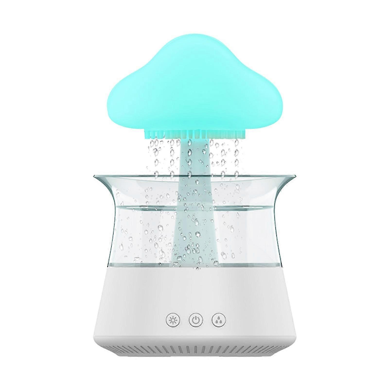 Cloud Rain Humidifier, Colorful Light Raindrop Aroma Diffuser Humidifiers With 7 Color Changing Lights Desktop Fountain Water Drop Sound For Home Offi