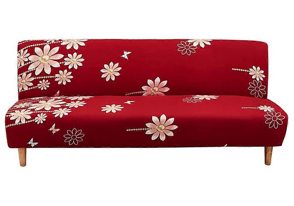 Sofa cover without armrests stretch armless sofa throw 1 seater sofa cover