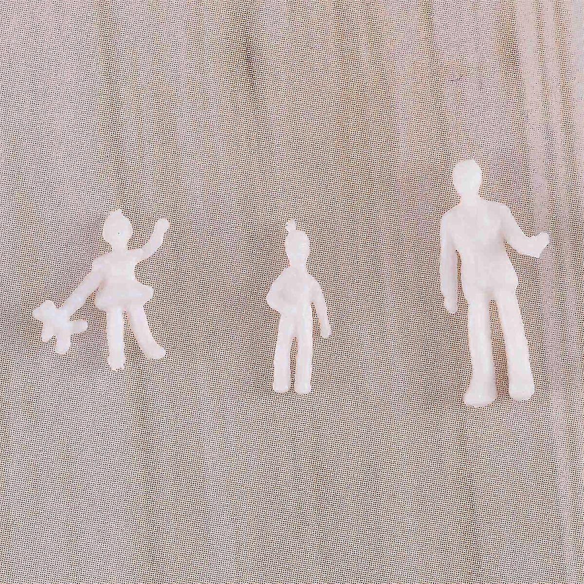 100Pcs HO Scale 1:100 White Model People Unpainted Figures