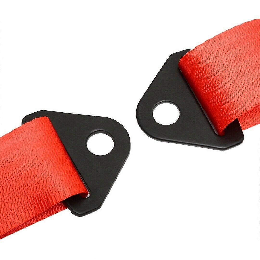 1 Pair 4 Point Racing Seat Belts 4PT High Quality Vehicles Safety Harness Red