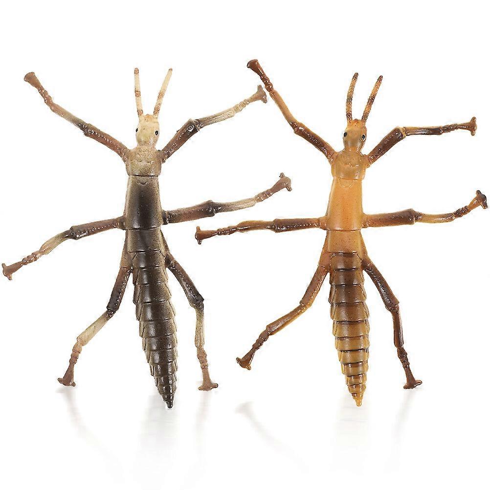 2Pcs Simulation Stick Insects Model Educational Insects Statue Insect Recognition Models