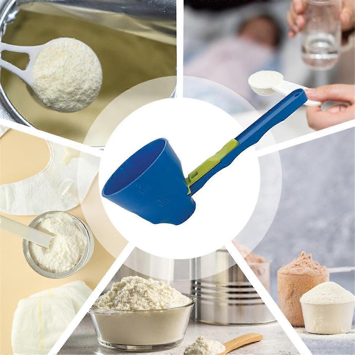 Cucchiaio Imbuto Per Polveri 2 In 1, Dosatore Regolabile Con Fondo Scorrevole, Misurino Per Proteine, Caffè, Spezie, ABS Alimentare