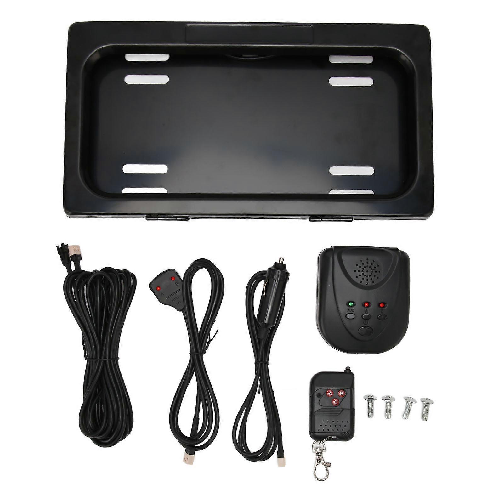 Electric License Plate Holder Bracket with Indicator Power Controller Weatherproof Universal for US Standard Vehicles