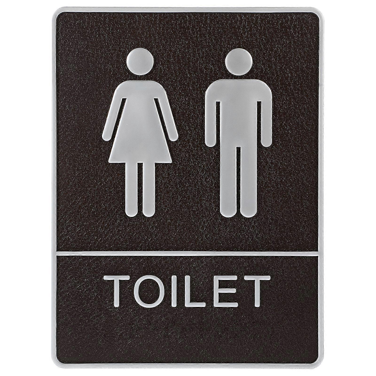Självhäftande badrumsskylt toalettdörrskylt män kvinnor toalettskylt