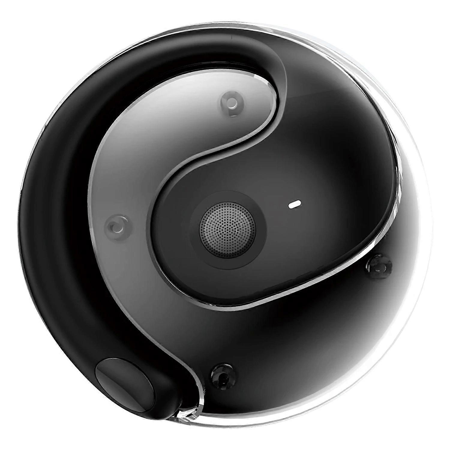 Coconut Ball Design TWS Bluetooth Earphone Bone Conduction Ear Hanging Stereo Music Headset - Black