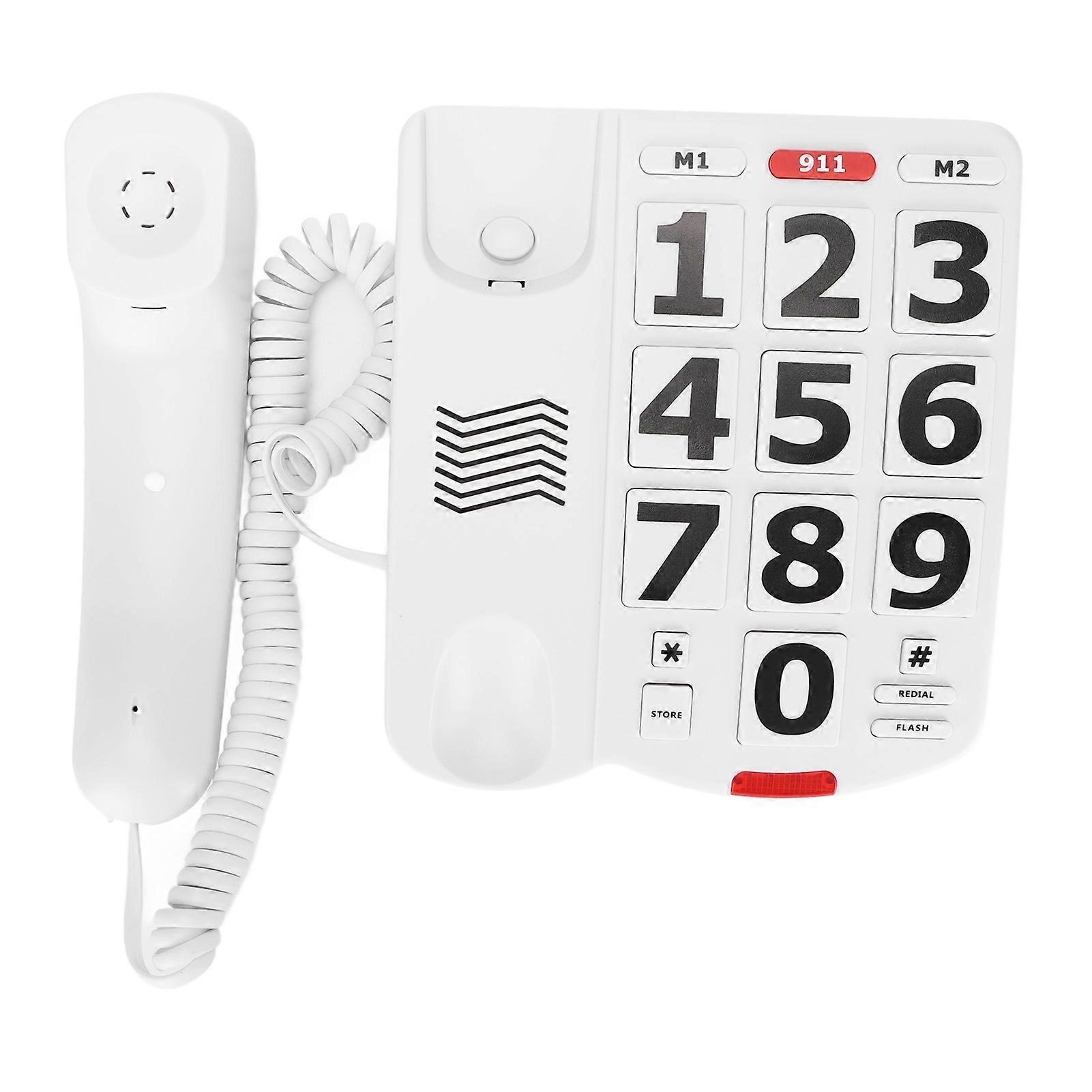 Big Button Phone Wired Big Button Landline Phone with Easy to Read Big Buttons and Super Loud Ringtones