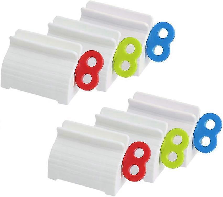 Tizzy Pieces Toothpaste Squeezer Dispenser, Creative Bathroom Toothpaste Tube, Rolling Toothpaste Squeezer Seat Holder Rotate Toothpaste Dispenser for