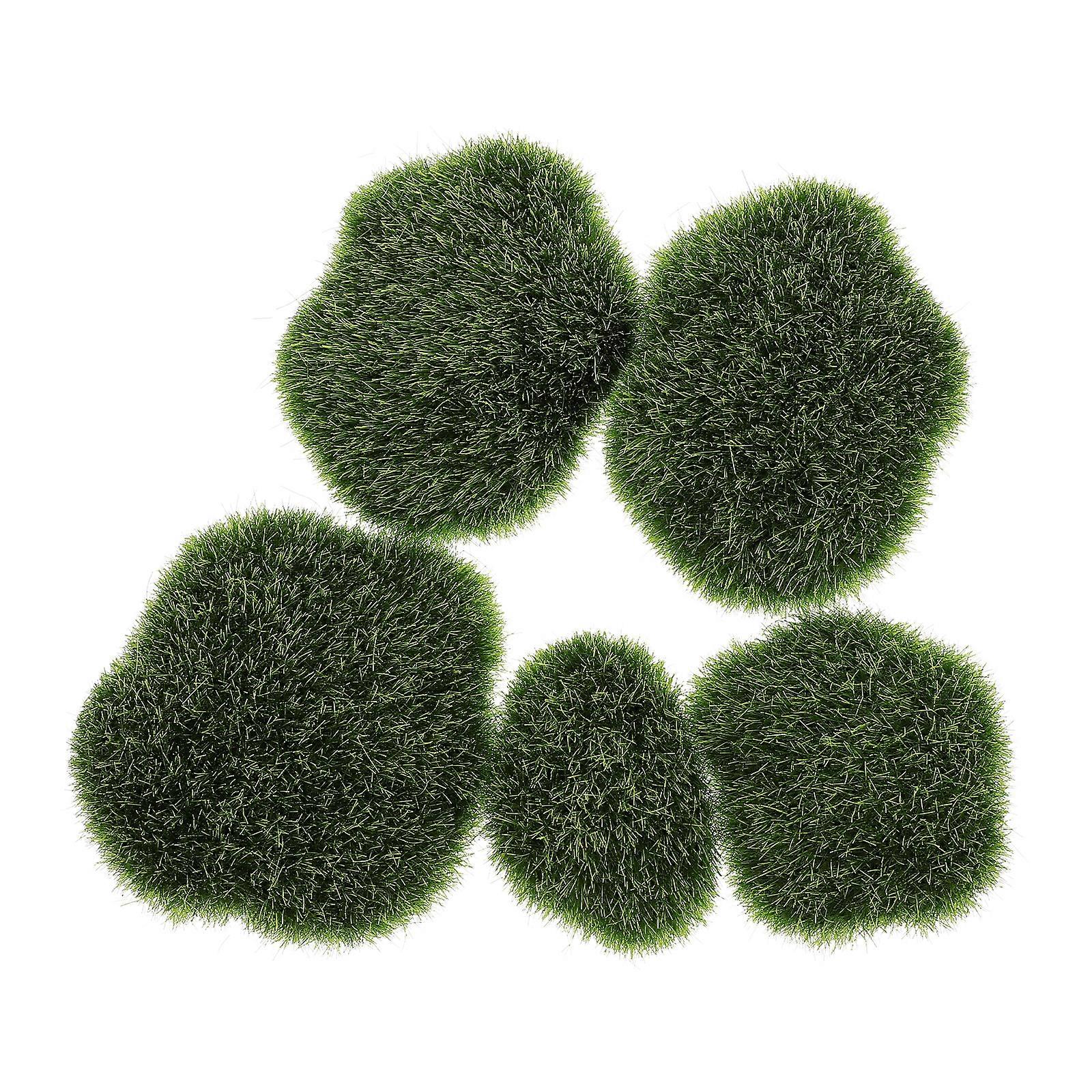 5pcs Artificial Moss Rocks Decorative Moss Stones DIY Moss Stones Moss Covered Stones