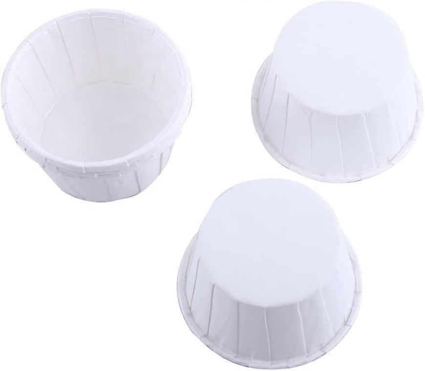 100db papír sütőpohár Zsírálló papír Cupcake Liner Case Wrapper Muffin dekorációs csészék [fehér]