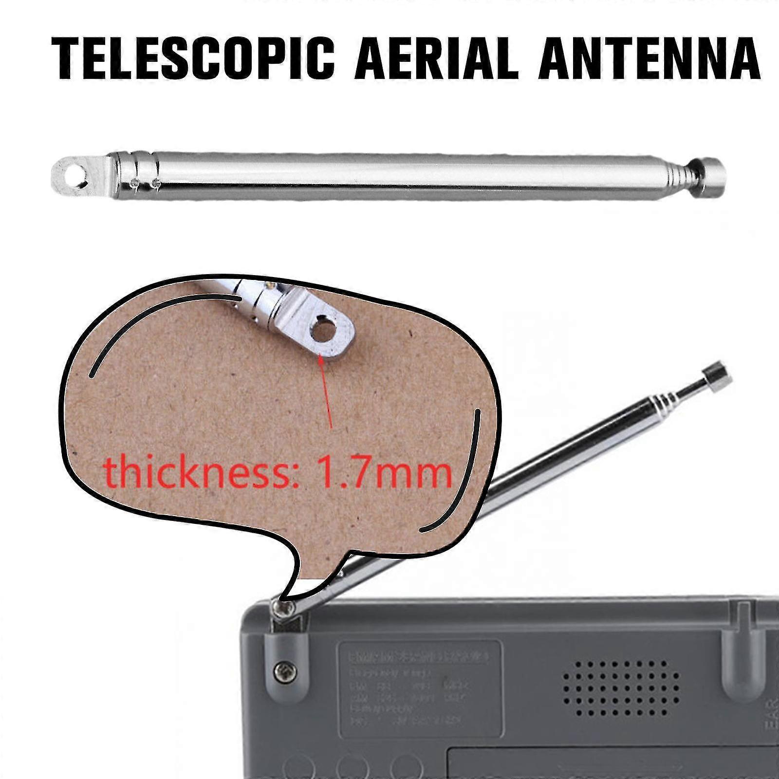 Telescopic Aerial Antenna For TV Radio DAB AM/FM Replacement | Fruugo UK