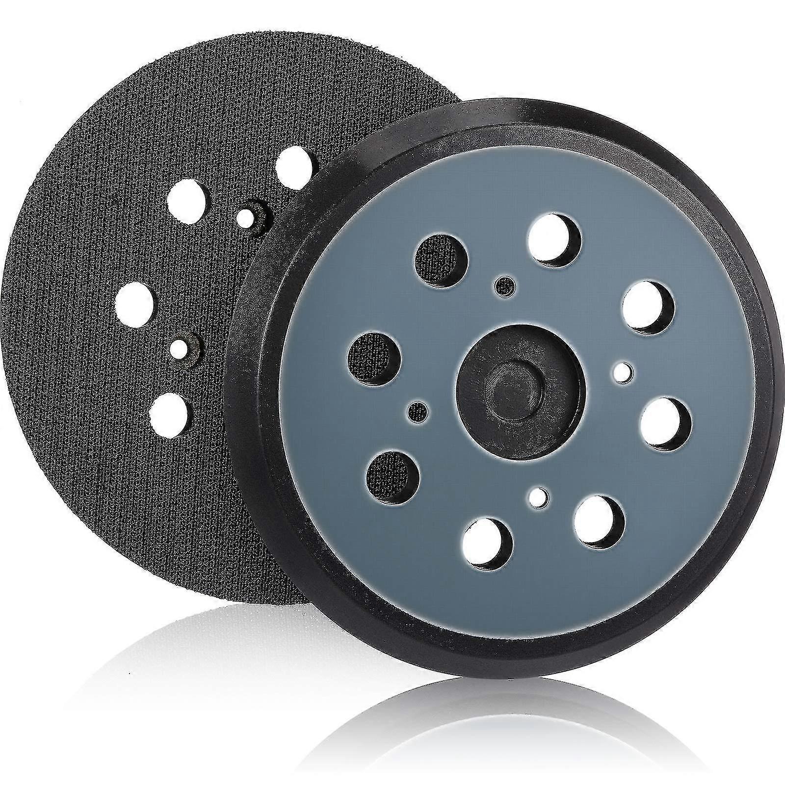 2 Pieces 125mm 8 Hole Hook And Loop Orbital Sander Pad Replacement Sanding Pad (blue,)